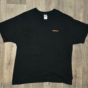 XL Black Embroidered Tee